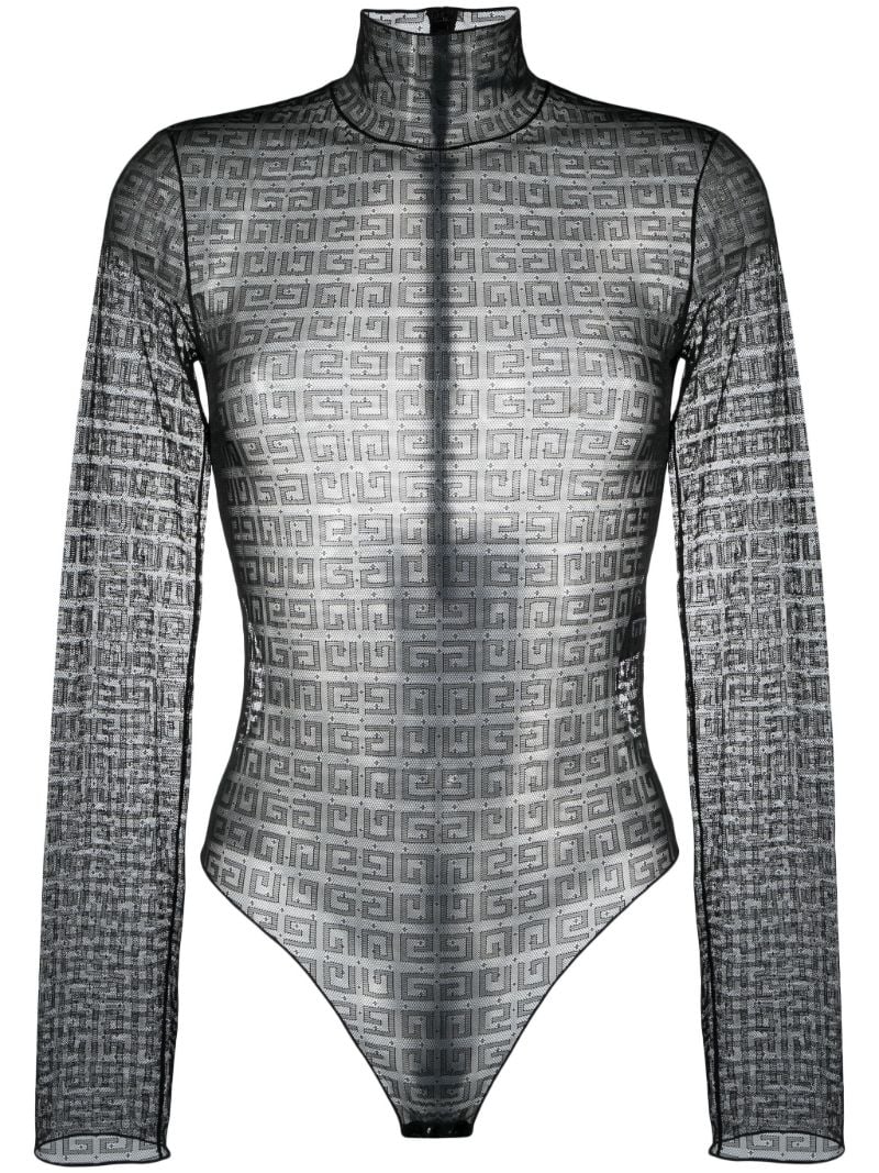 Black 4g Sheer Bodysuit