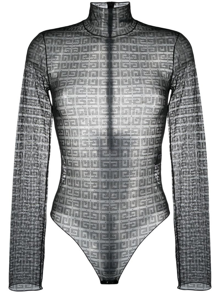 Black 4g Sheer Bodysuit