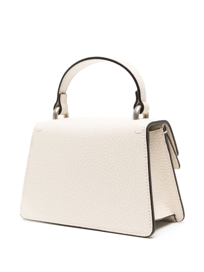 White Dionysus Mini Leather Top Handle Bag
