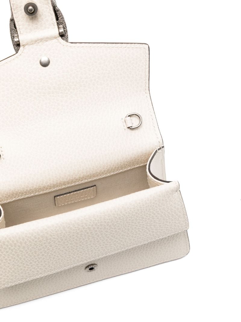 White Dionysus Mini Leather Top Handle Bag
