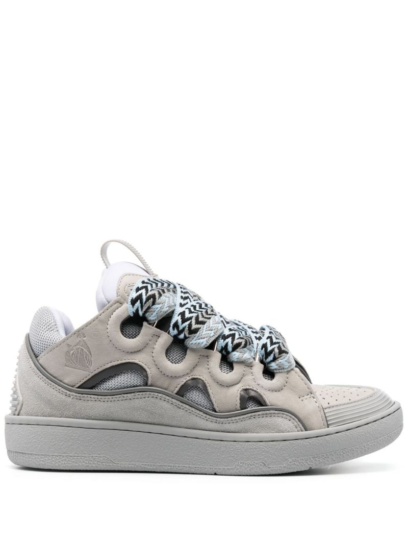 Grey Curb Panelled Sneakers