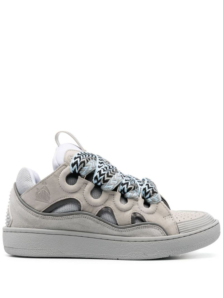 Grey Curb Panelled Sneakers