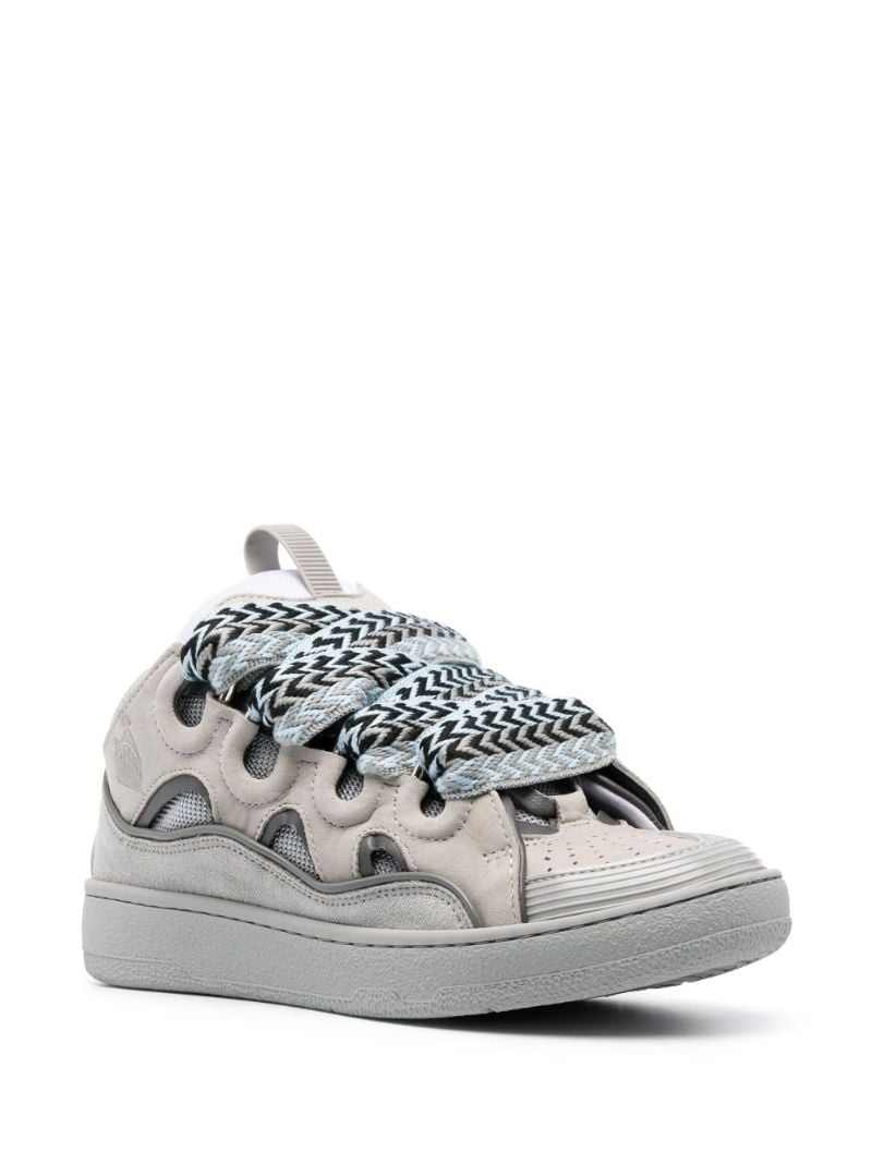 Grey Curb Panelled Sneakers
