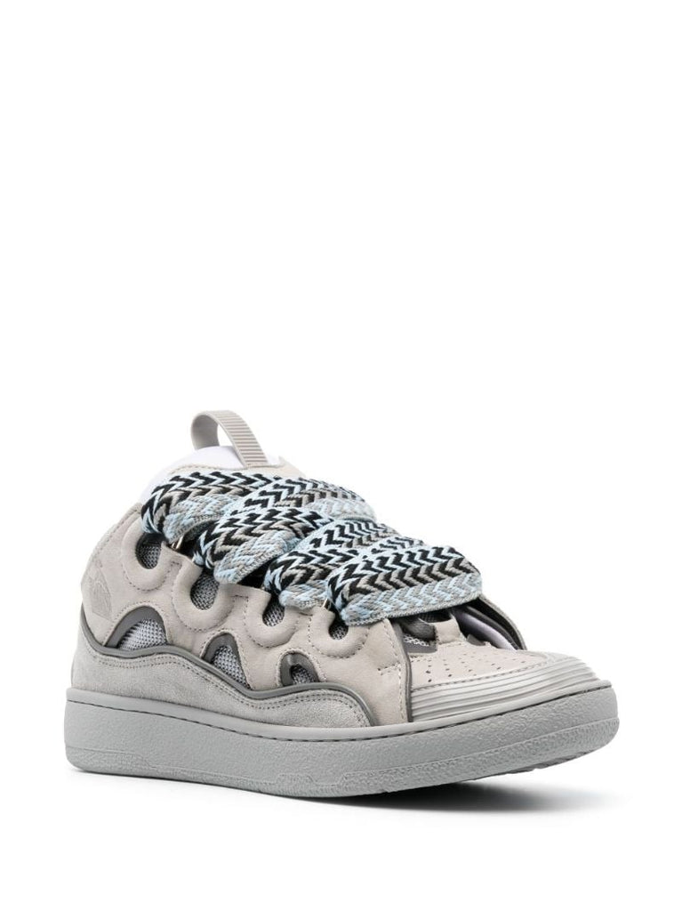 Grey Curb Panelled Sneakers