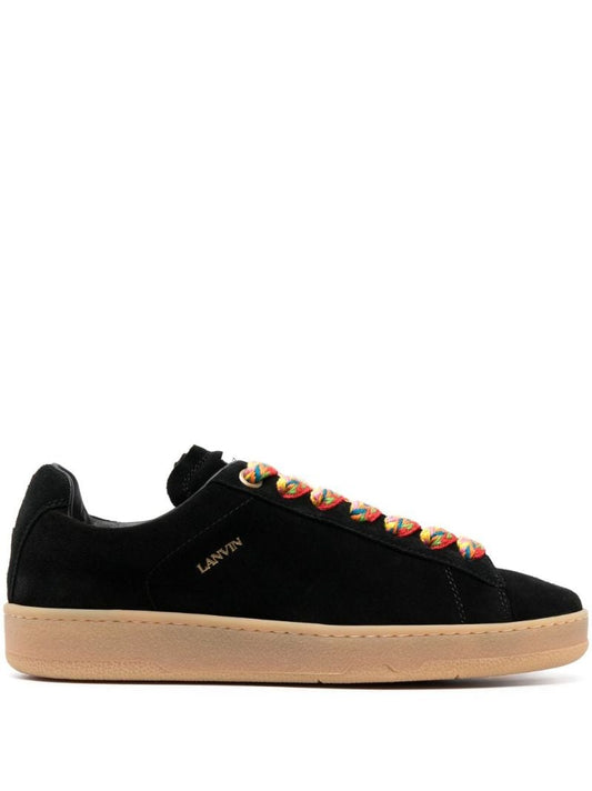 Black Logo Print Sneakers
