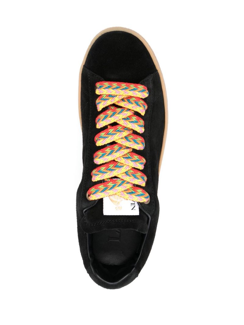 Black Logo Print Sneakers