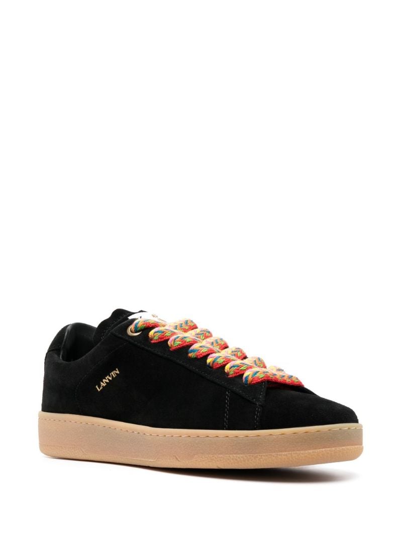 Black Logo Print Sneakers