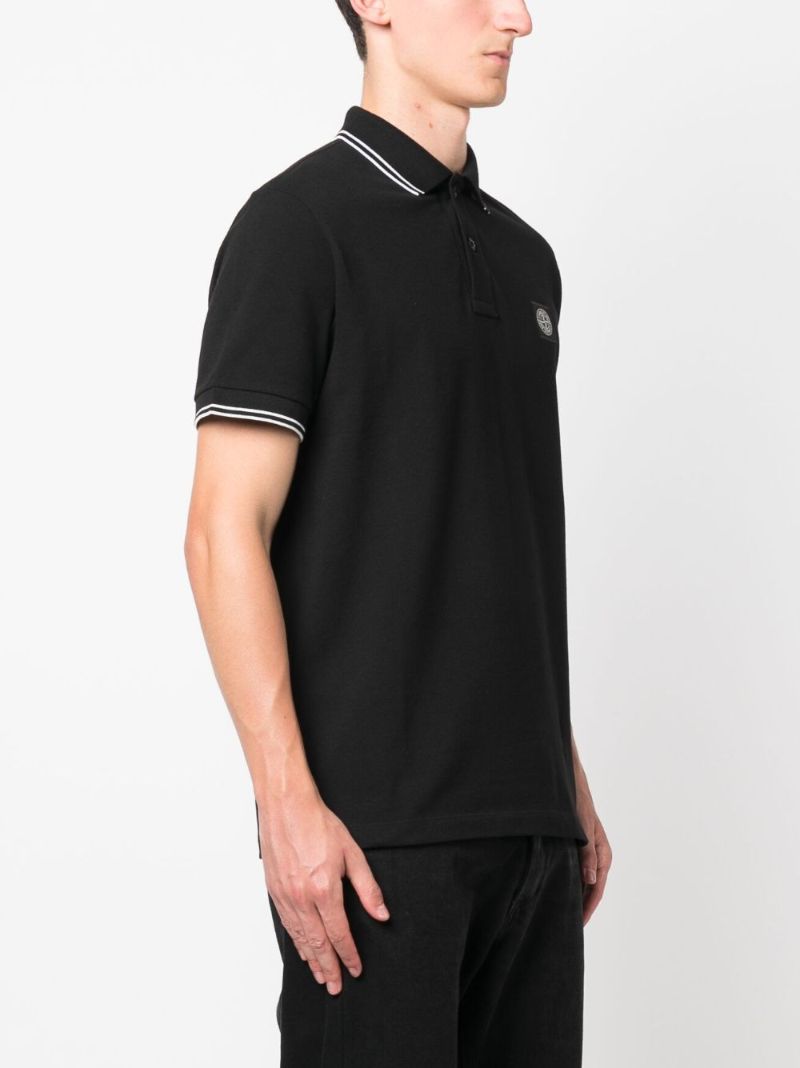 Black Organic-cotton Polo Shirt