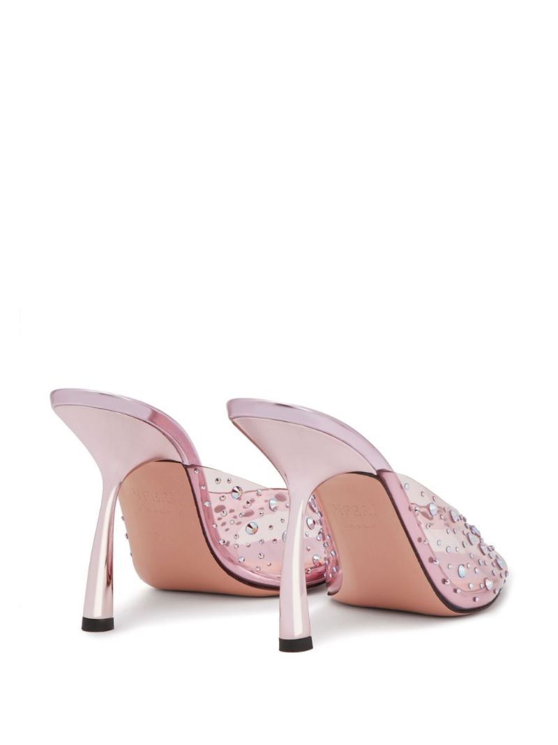 Pink Tiana 100 Crystal-embellished Mules