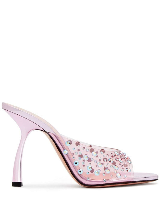 Pink Tiana 100 Crystal-embellished Mules