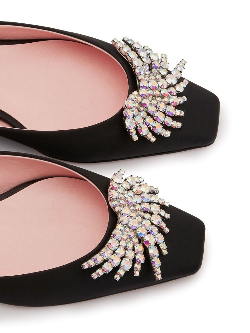 Black Drizella Crystal Mules