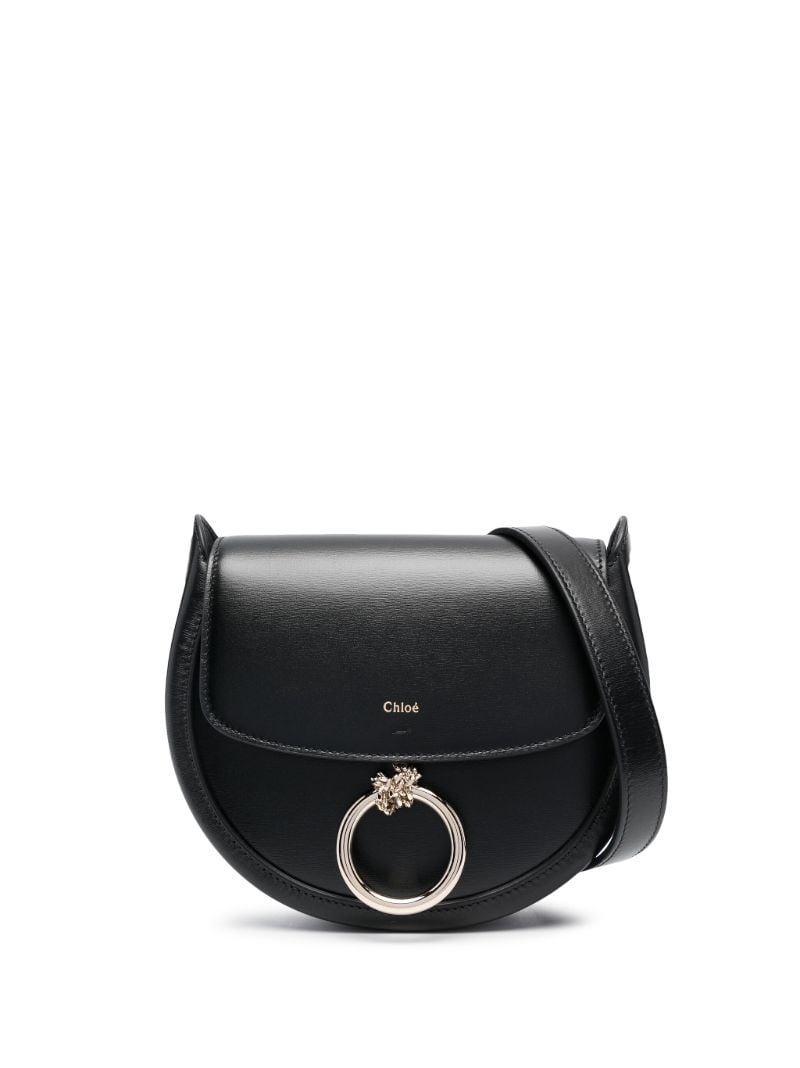 Black Arlene Leather Crossbody Bag