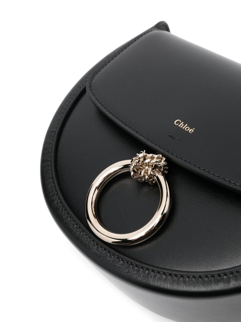 Black Arlene Leather Crossbody Bag