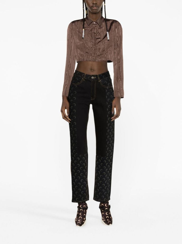 Brown Regenerated MoirÃ_x0083_Â© Tailored Jacket