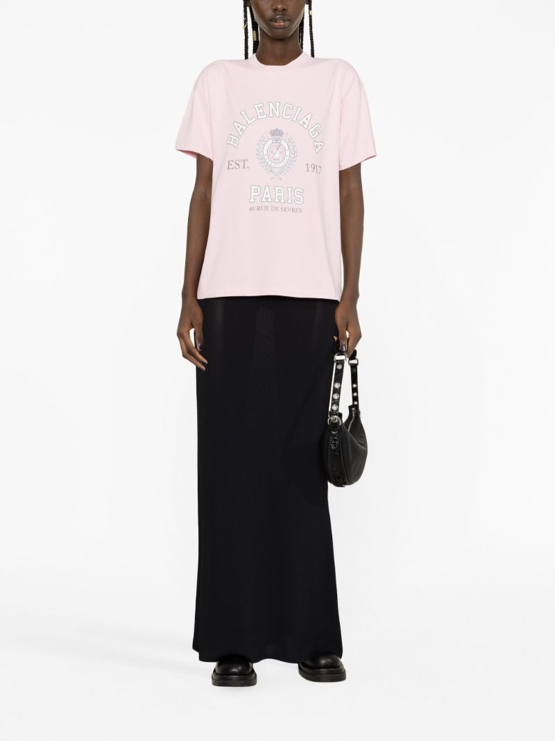 Pink Logo-print Cotton T-shirt