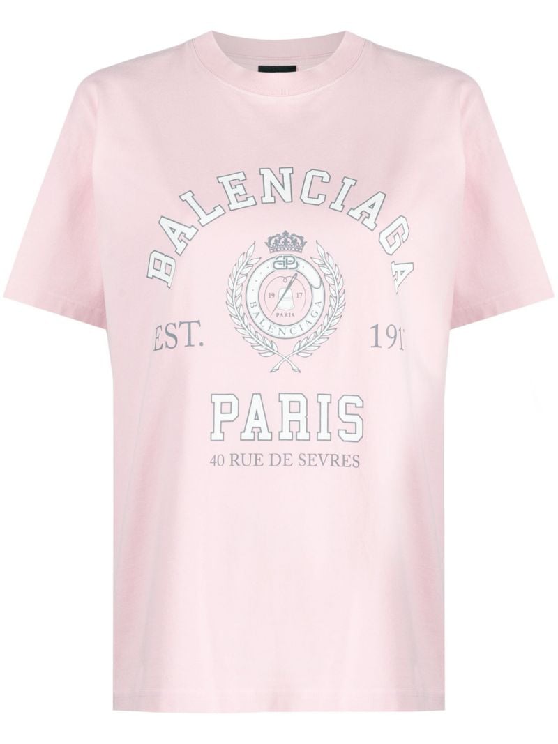 Pink Logo-print Cotton T-shirt
