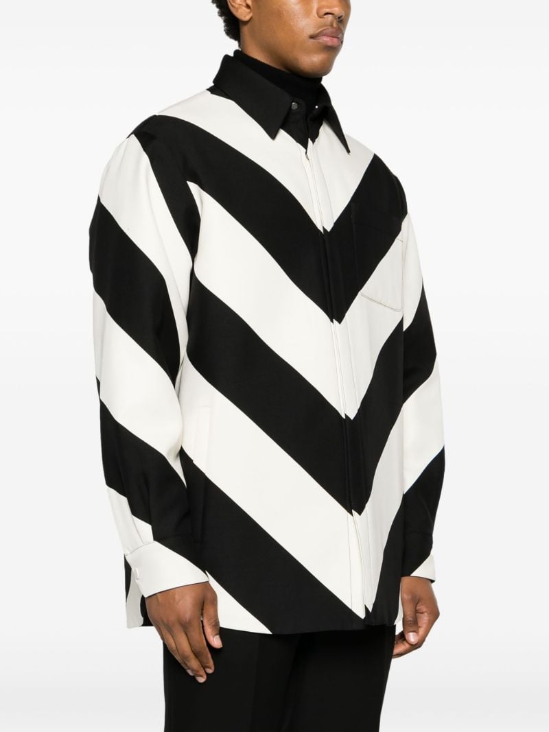 Black Chevron Striped Shirt