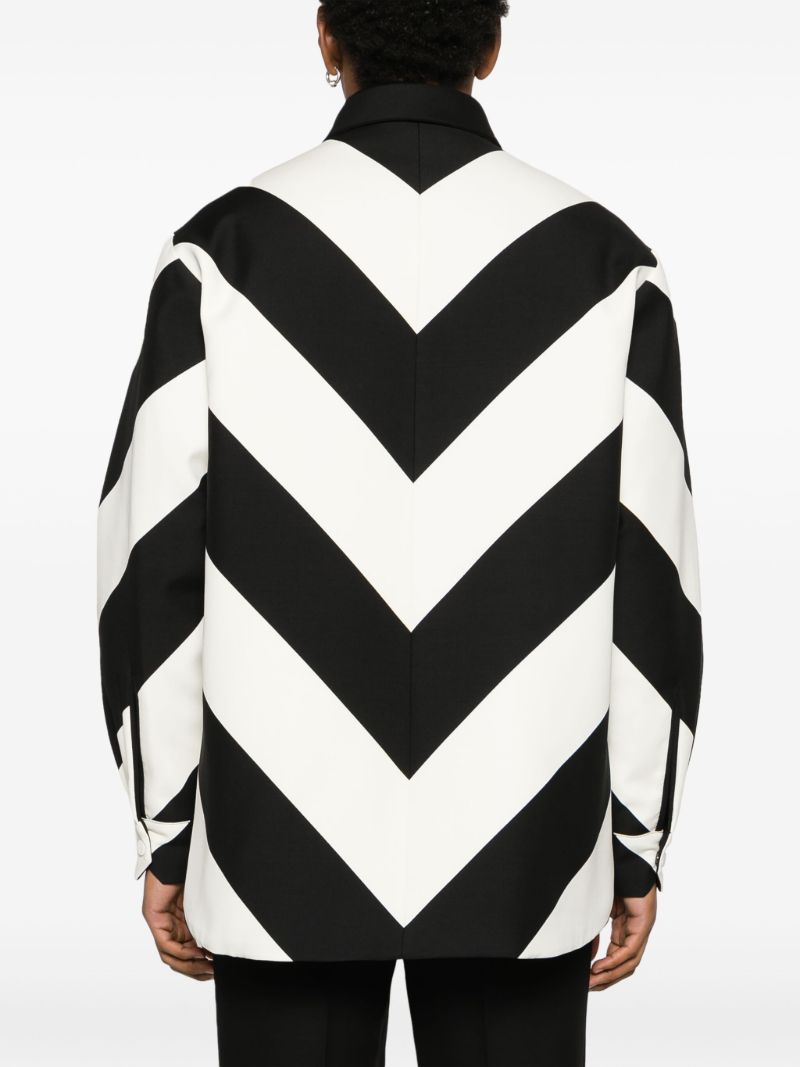 Black Chevron Striped Shirt