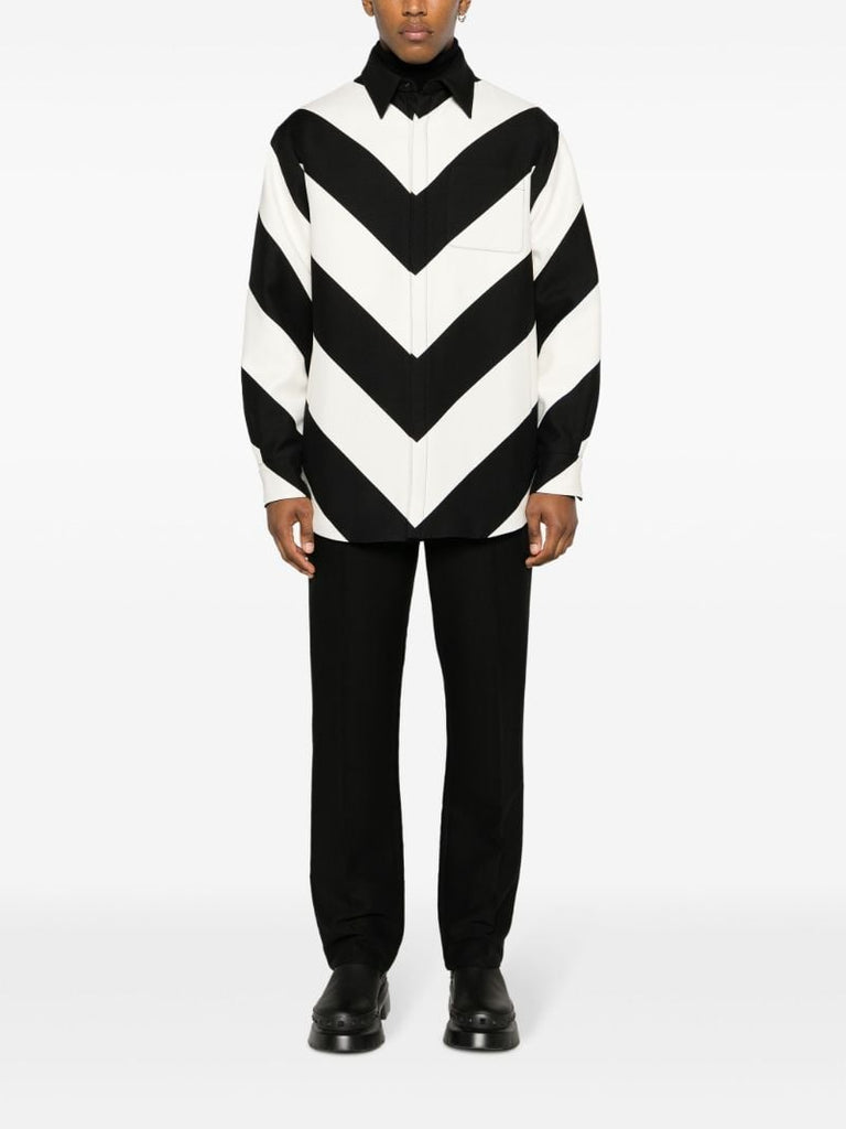 Black Chevron Striped Shirt