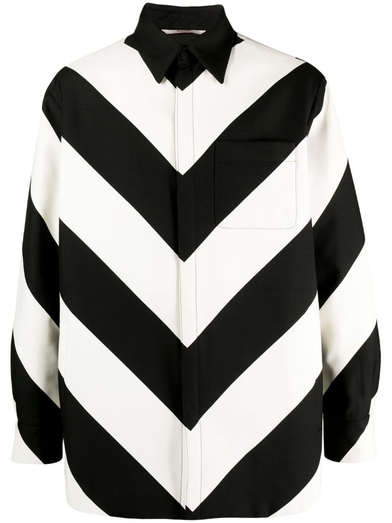 Black Chevron Striped Shirt
