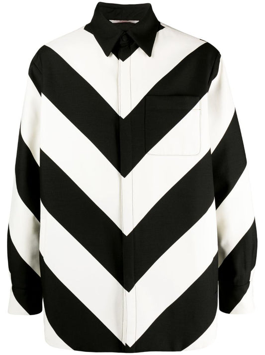 Black Chevron Striped Shirt