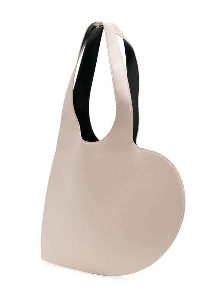 Silver-tone Heart Crystal Tote Bag