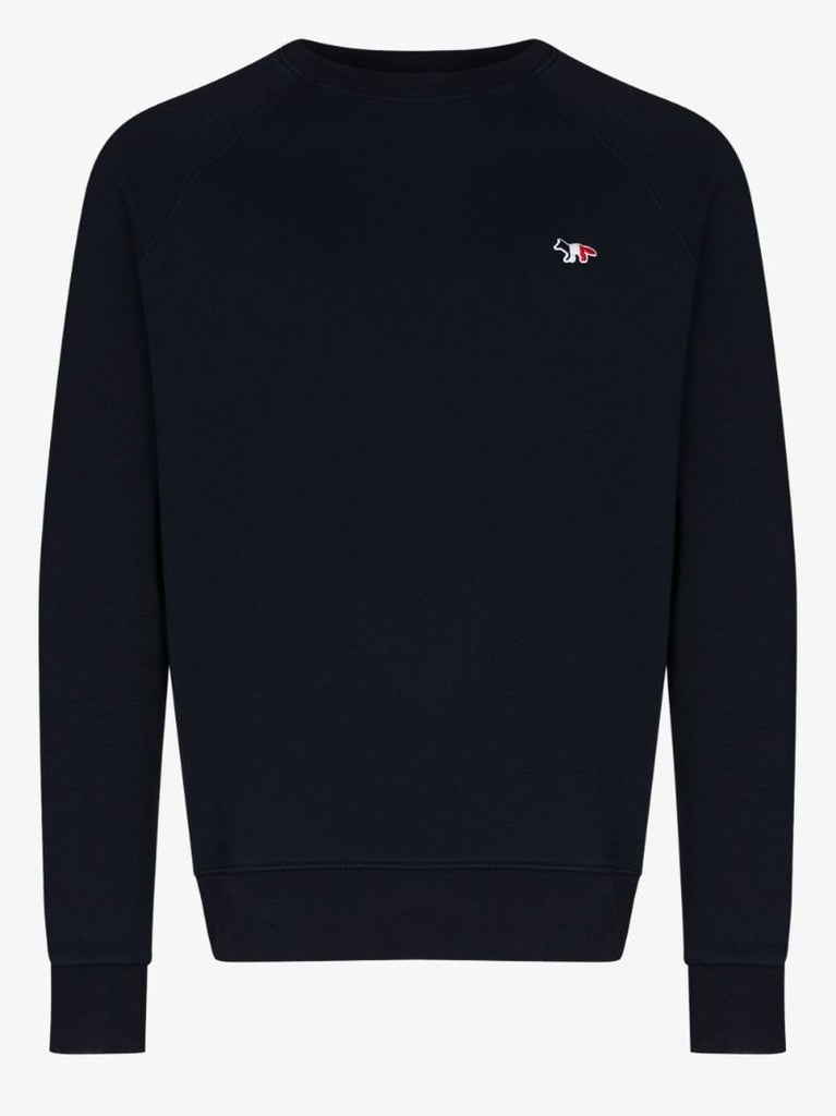 Flag Fox-patch Crew-neck Sweatshirt