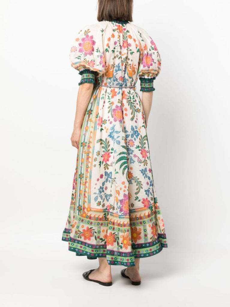 Multicolour Short Sleeve Dress