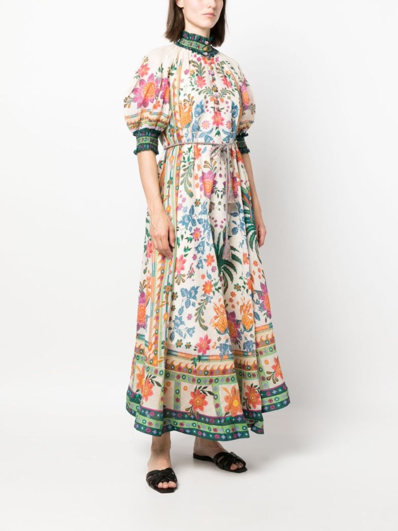 Multicolour Short Sleeve Dress