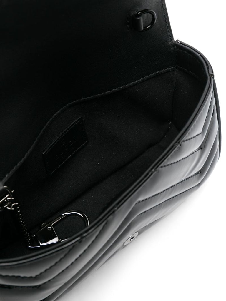 Black Gg Marmont Padded Leather Bag