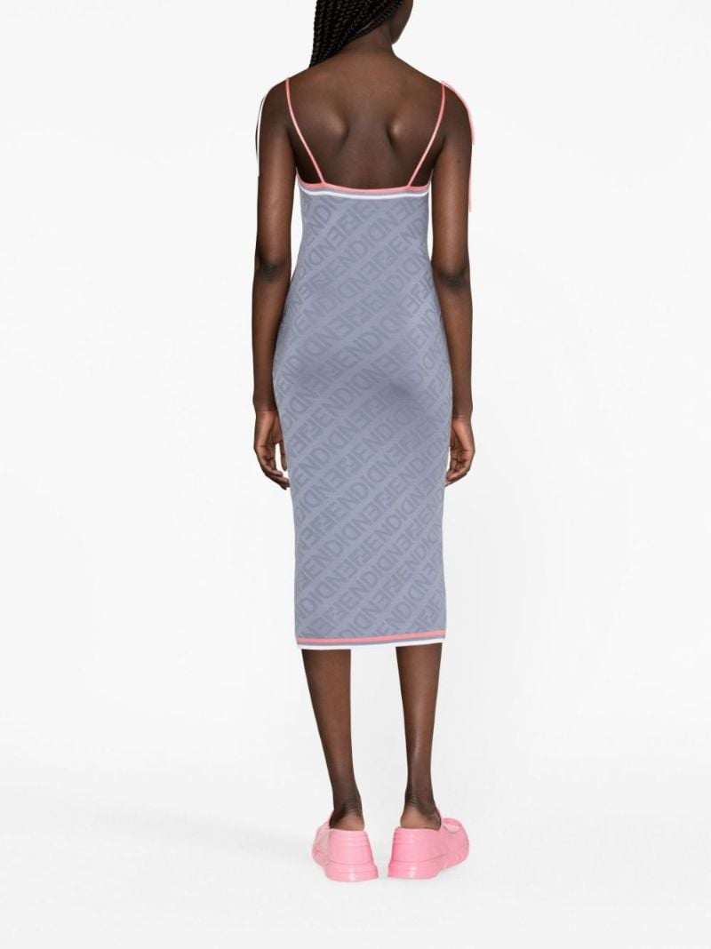 Grey Monogram Midi Dress