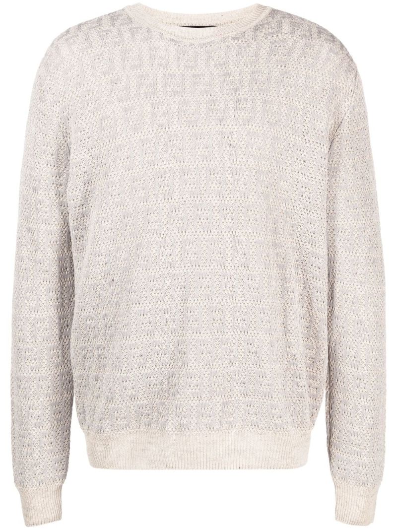 Grey Ff-jacquard Sweater