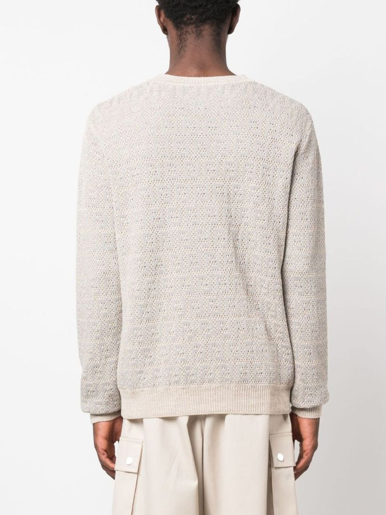 Grey Ff-jacquard Sweater