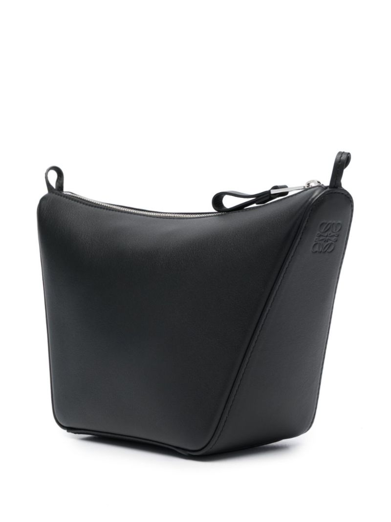 Black Hammock Leather Mini Cross-body Bag