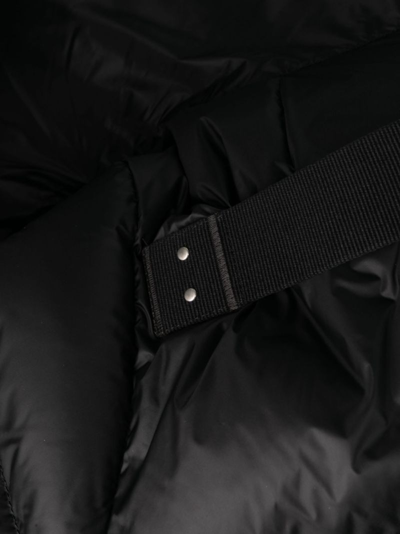 Black Funnel-neck Puffer Jacket