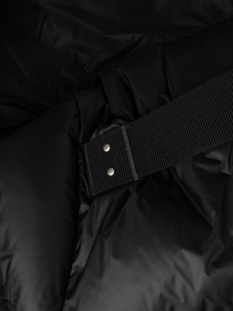 Black Funnel-neck Puffer Jacket