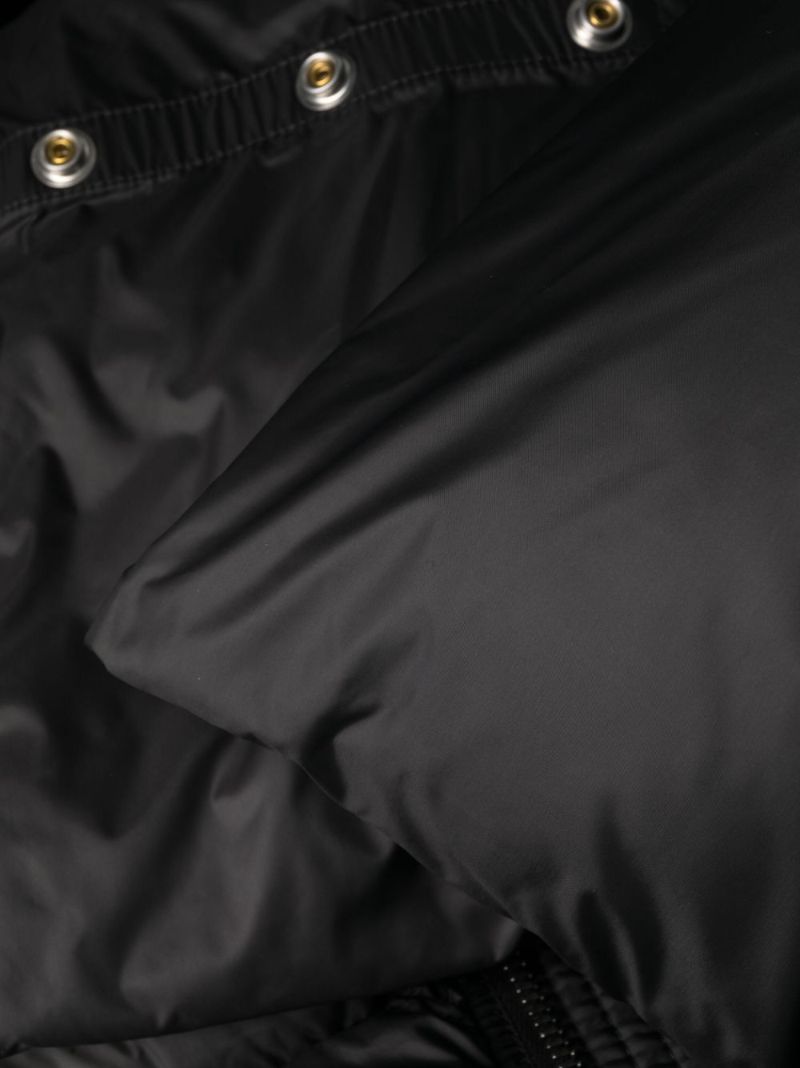 Black Funnel-neck Puffer Jacket