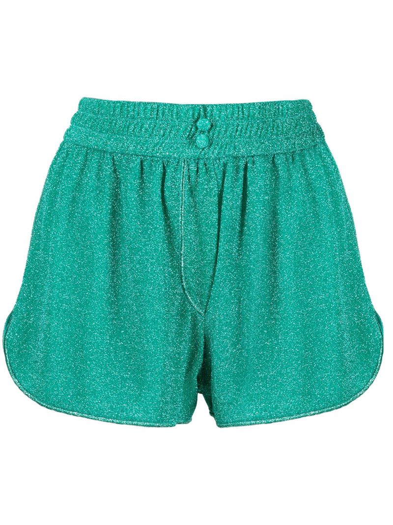Green Lurex Design Minishorts