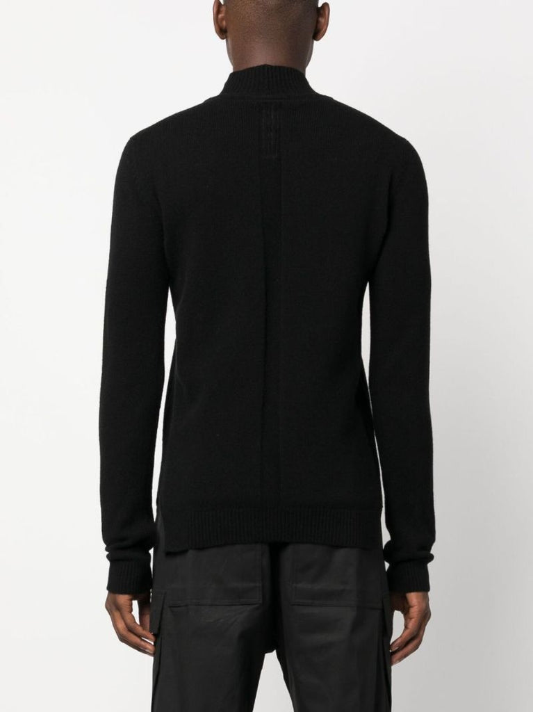 Black Mock-neck Cashmere Sweater