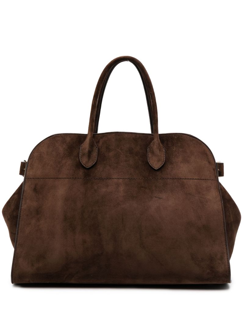 Brown Soft Margaux 17 Suede Tote Bag