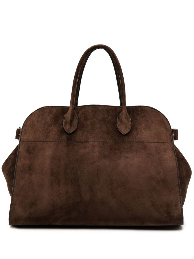 Brown Soft Margaux 17 Suede Tote Bag