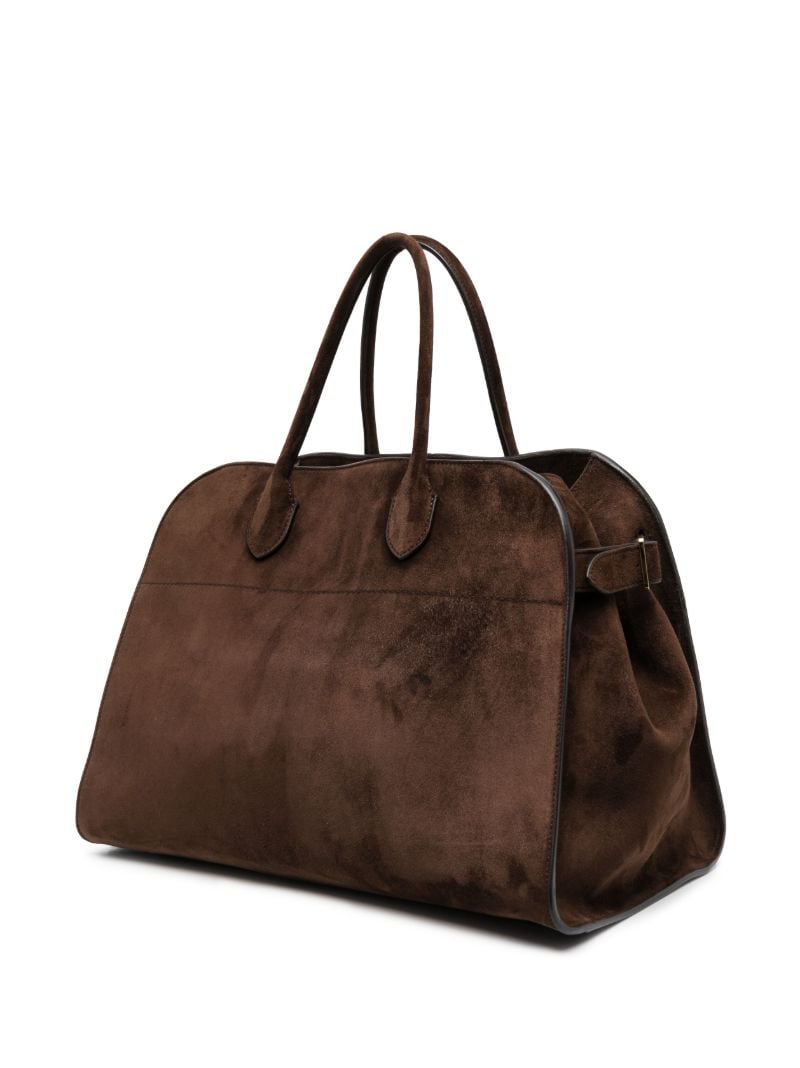 Brown Soft Margaux 17 Suede Tote Bag