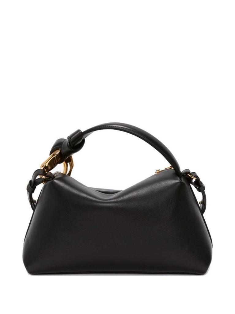 Black Corner Leather Bag