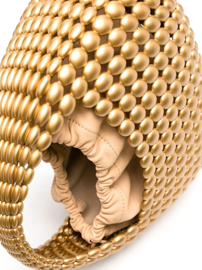 Gold-tone Bubble Basket Tote Bag