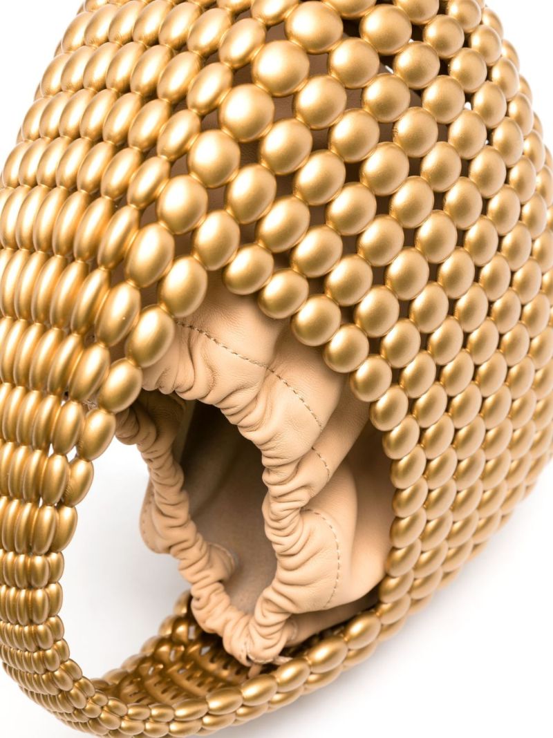Gold-tone Bubble Basket Tote Bag