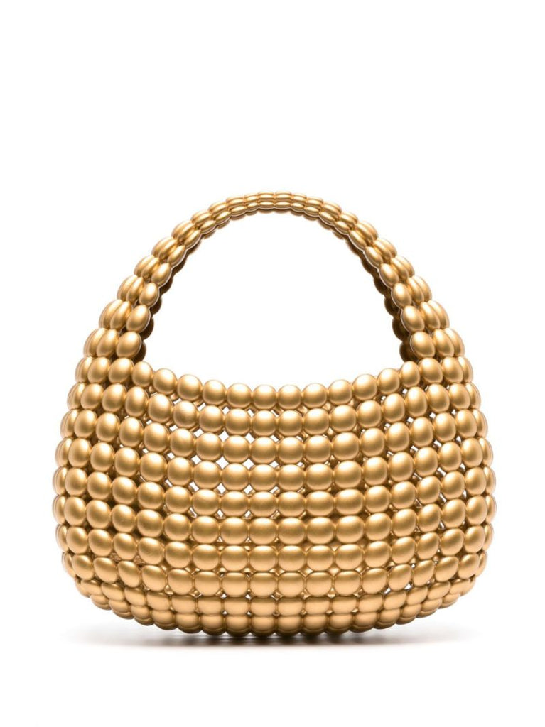 Gold-tone Bubble Basket Tote Bag