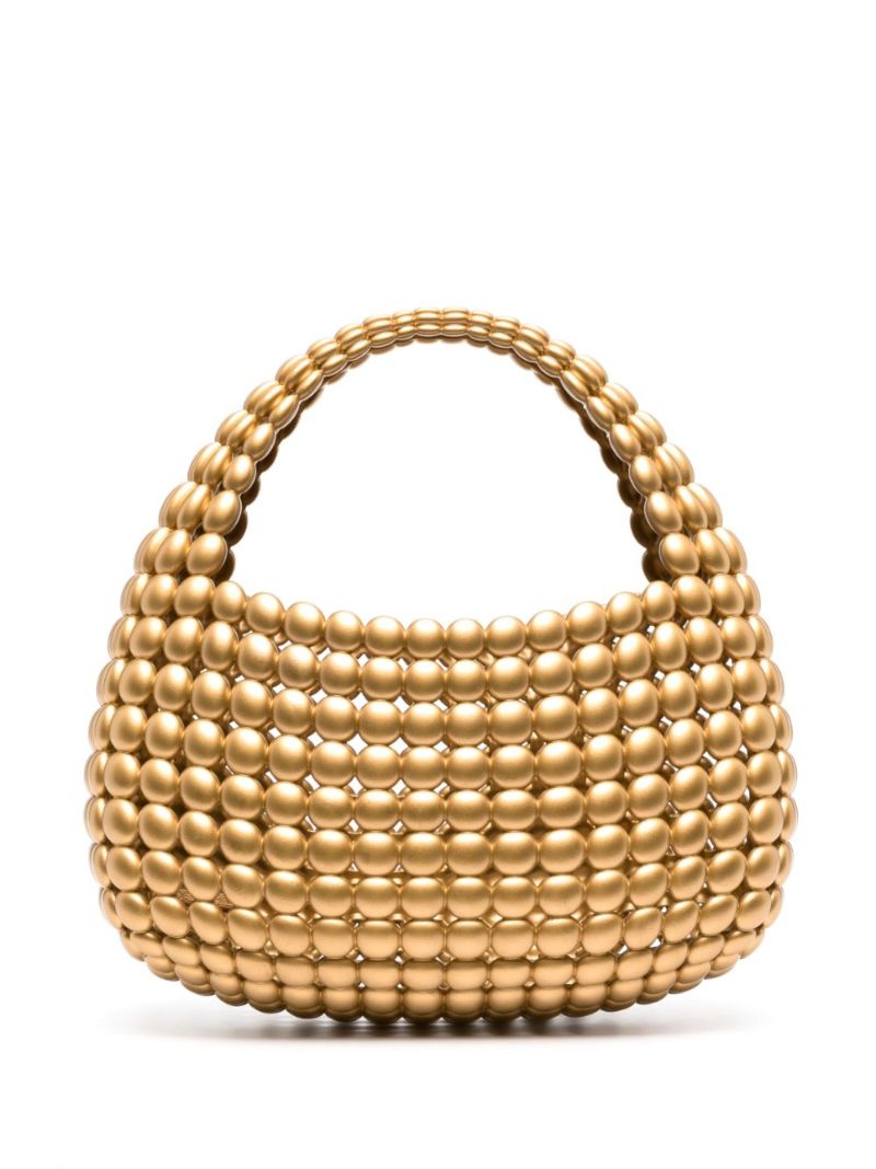 Gold-tone Bubble Basket Tote Bag