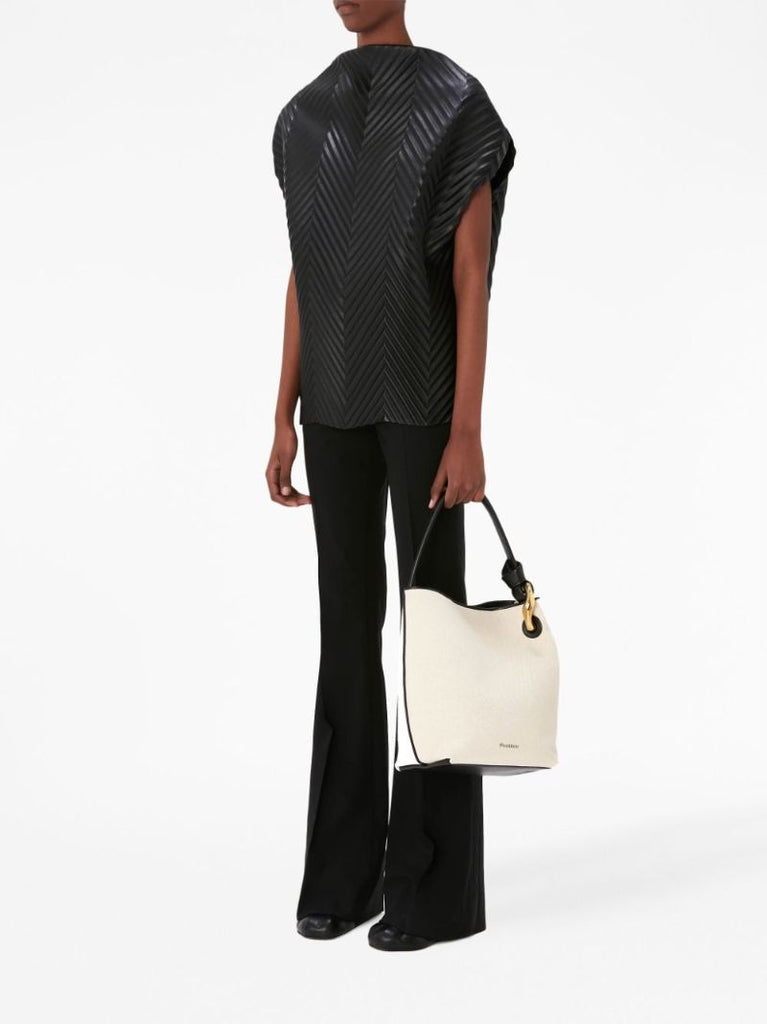 White Corner Bucket Canvas Bag