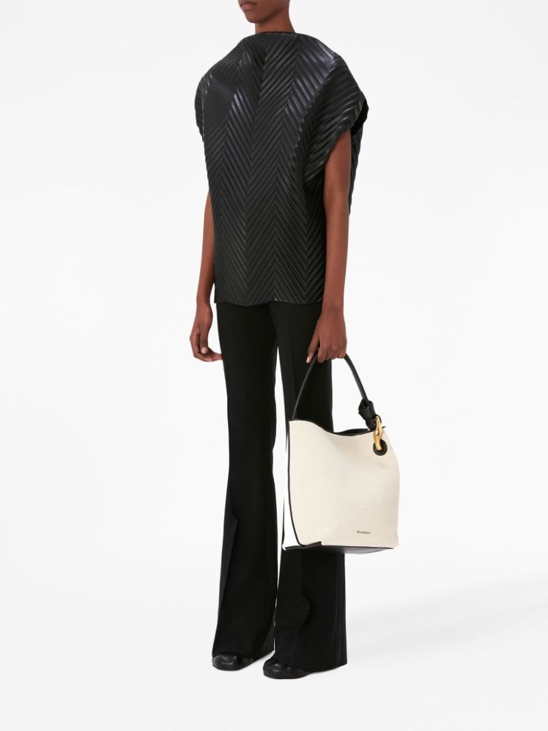 White Corner Bucket Canvas Bag