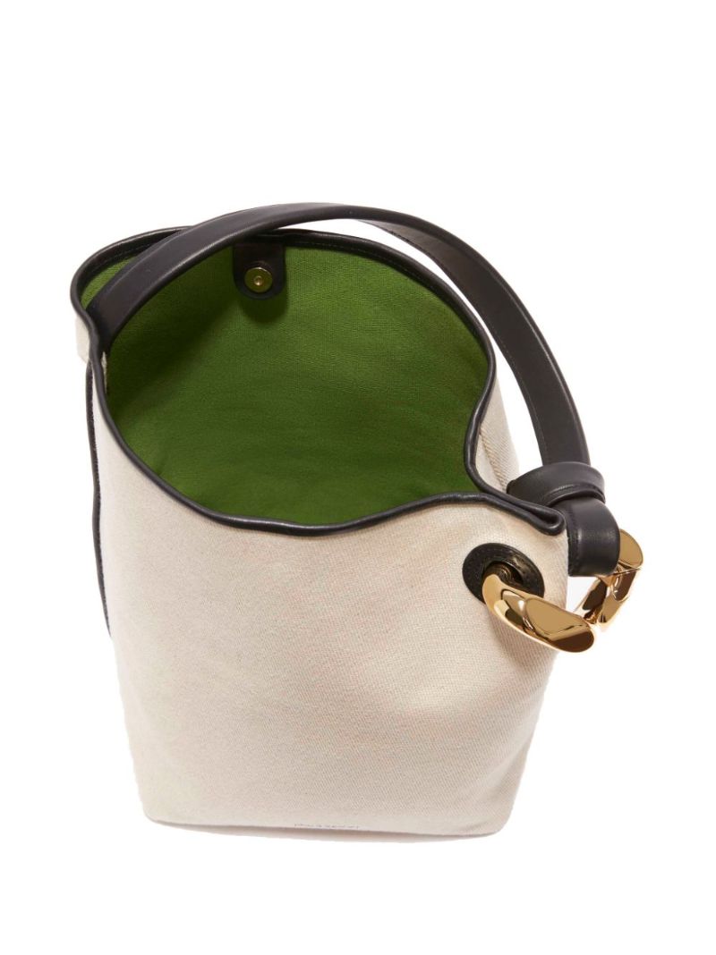 White Corner Bucket Canvas Bag